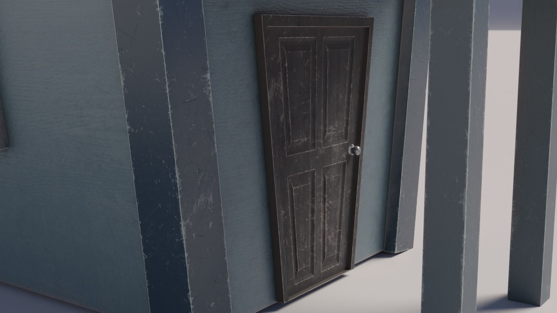 Old Dirty Toon House Low-poly 3D model_12