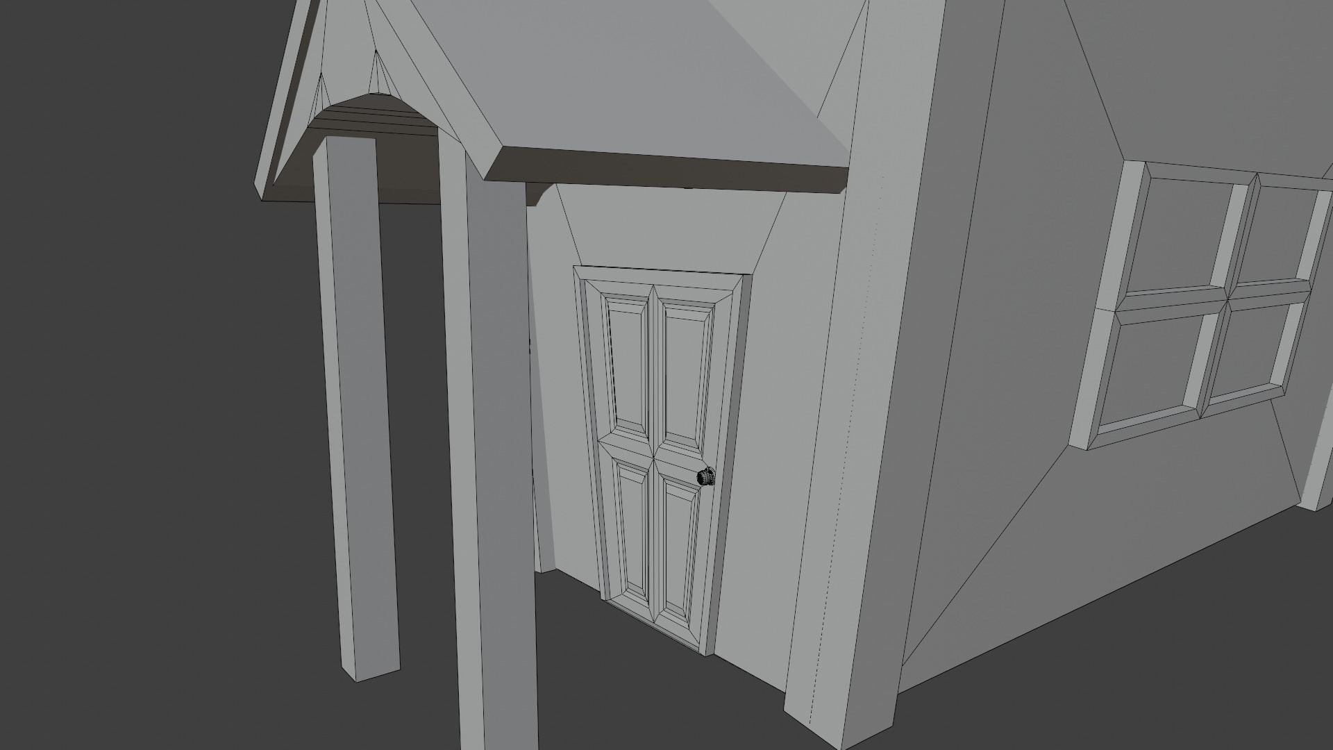 Old Dirty Toon House Low-poly 3D model_19