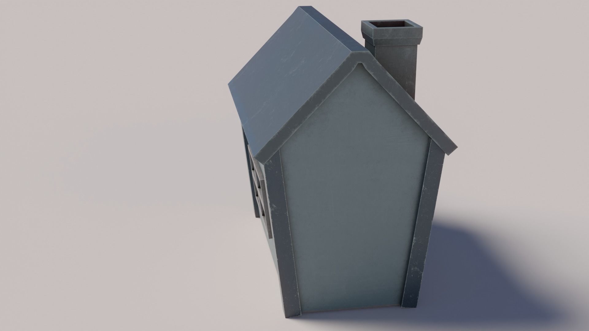 Old Dirty Toon House Low-poly 3D model_4