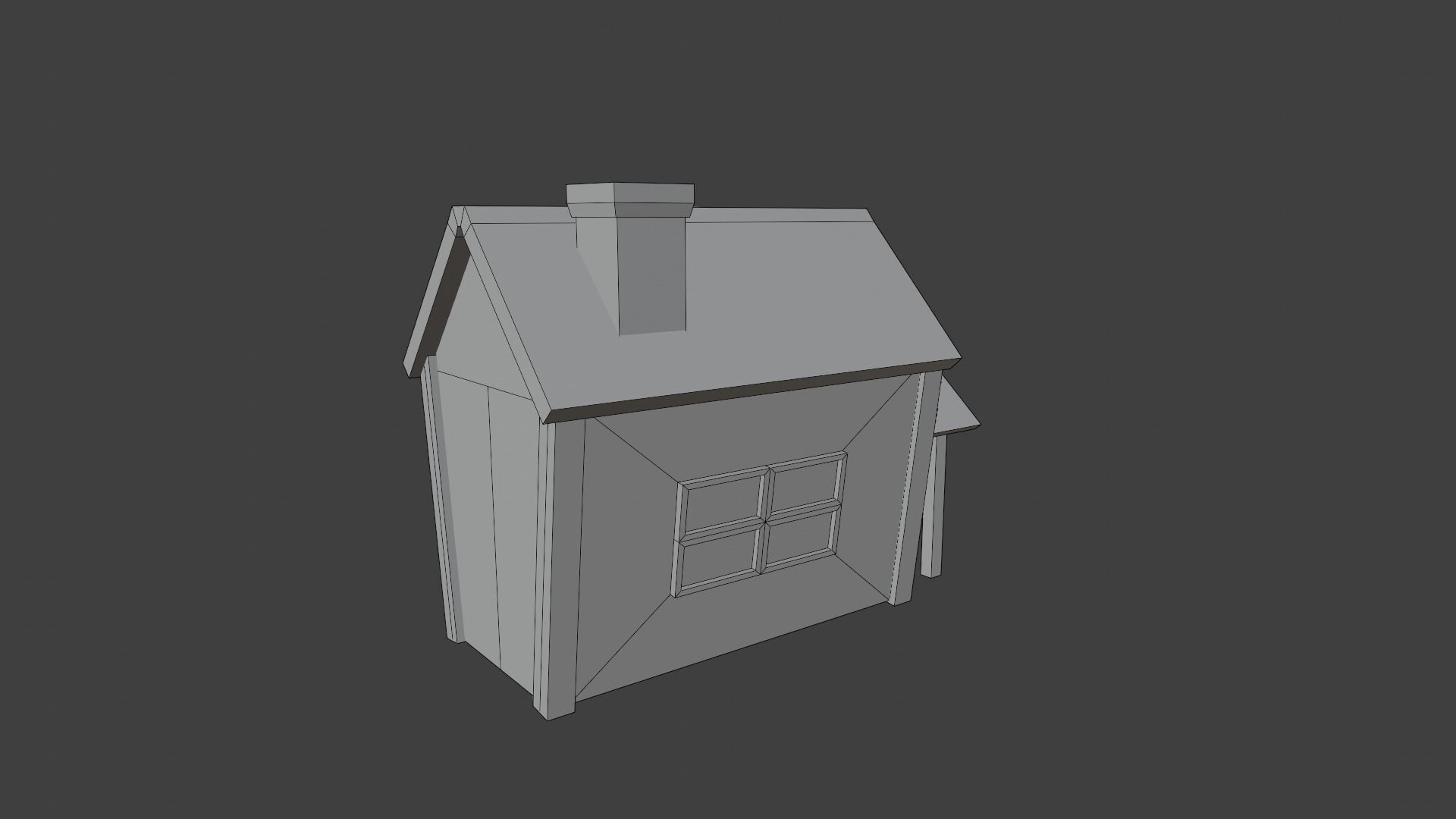 Old Dirty Toon House Low-poly 3D model_17