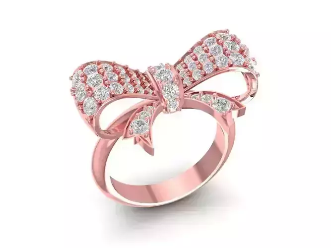 Luxury Bow Diamond Ring for Women 716