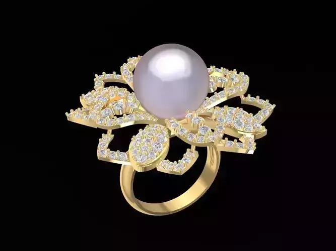 Luxury Pearl Flower Ring for Women  718