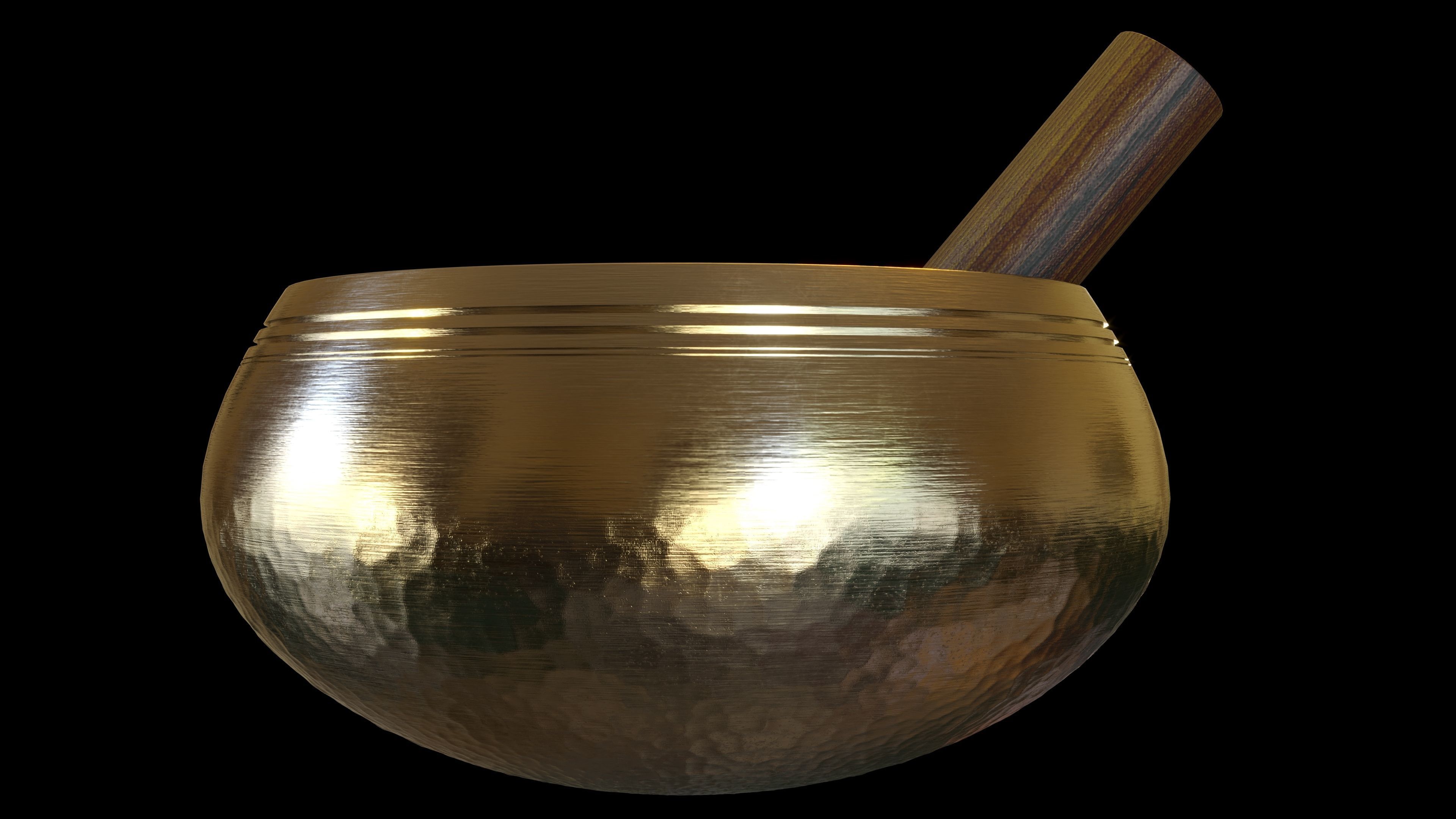 Tibetan Singing Bowl 3D model_4