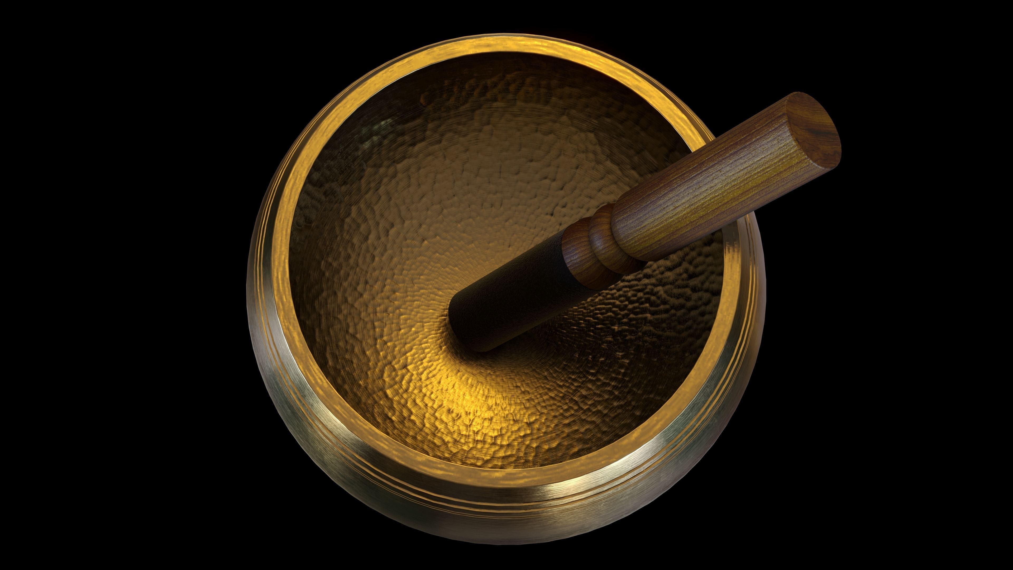 Tibetan Singing Bowl 3D model_2