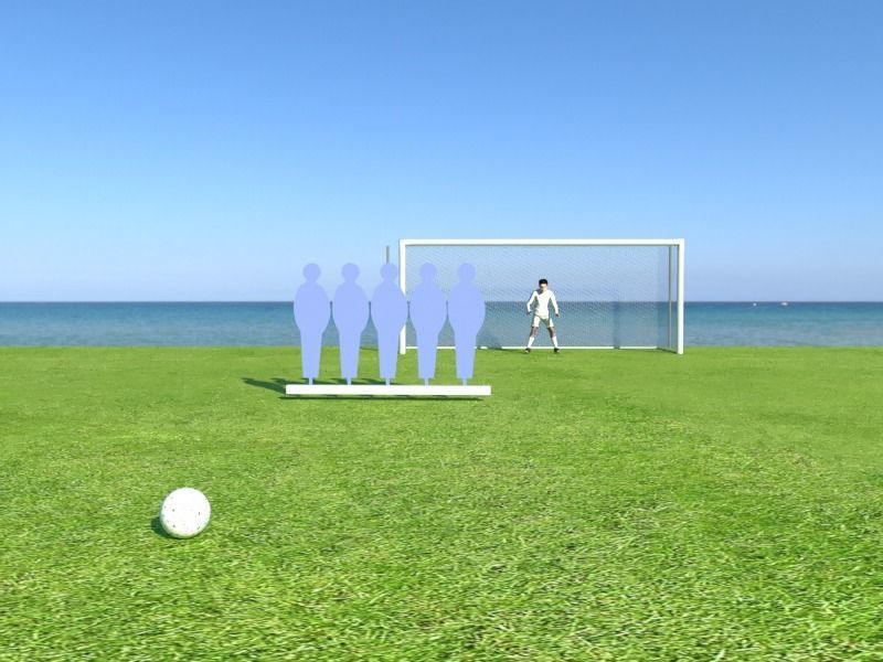 Soccer net animated Low-poly 3D model_7