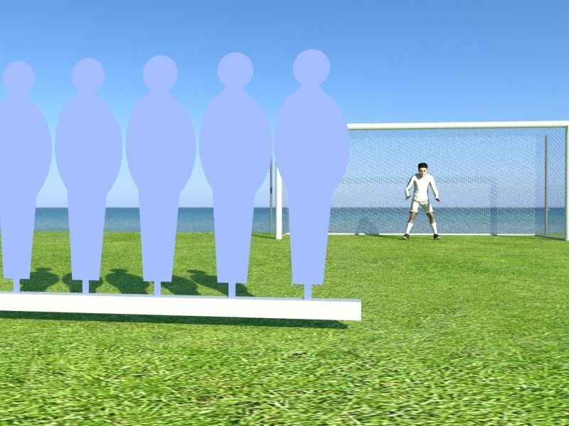 Soccer net animated Low-poly 3D model_5