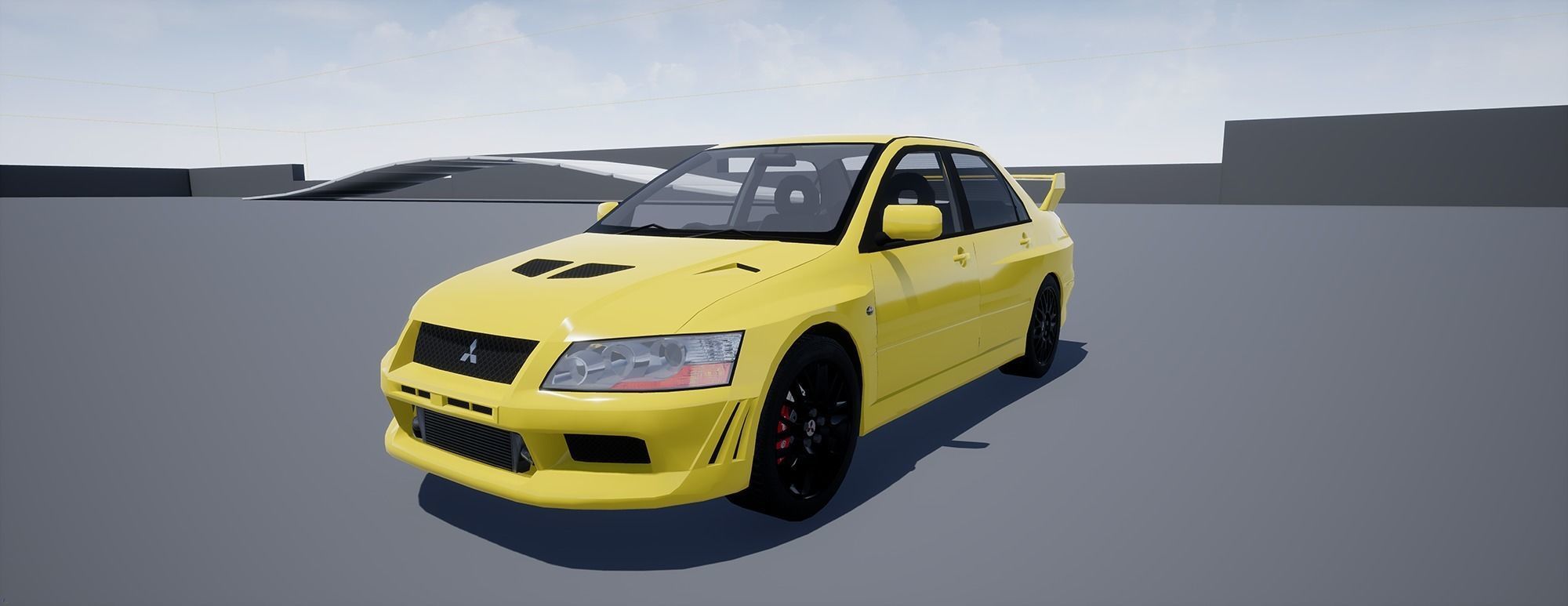 Mitsubishi Lancer Evolution 7 Low-poly 3D model_17