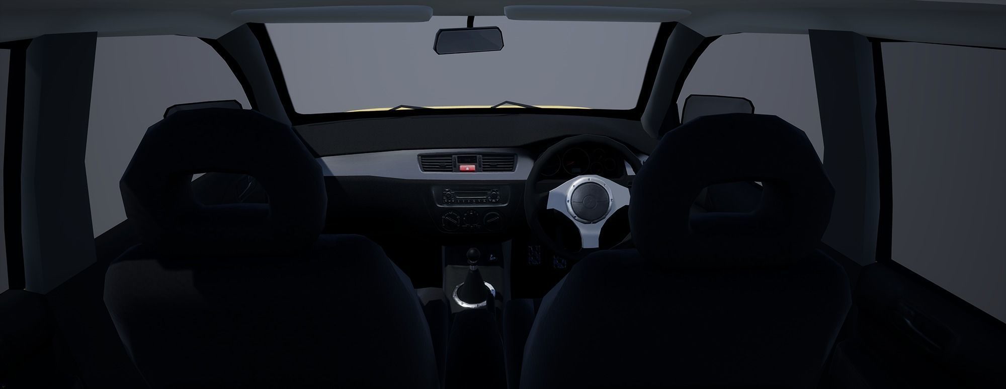 Mitsubishi Lancer Evolution 7 Low-poly 3D model_20