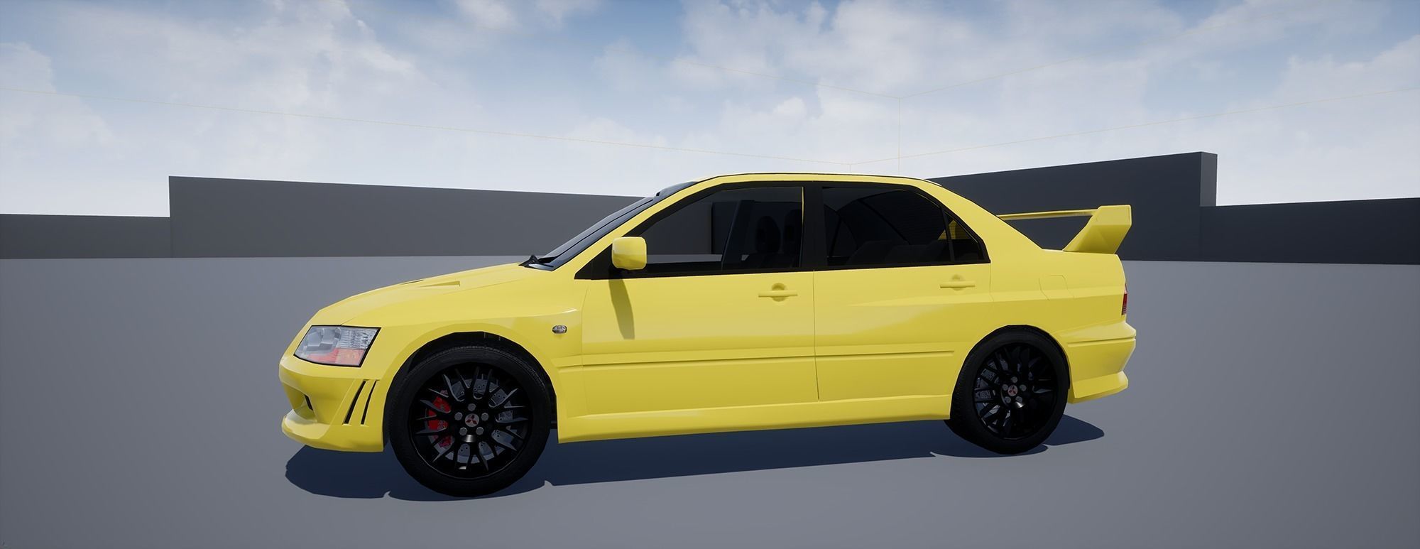 Mitsubishi Lancer Evolution 7 Low-poly 3D model_18
