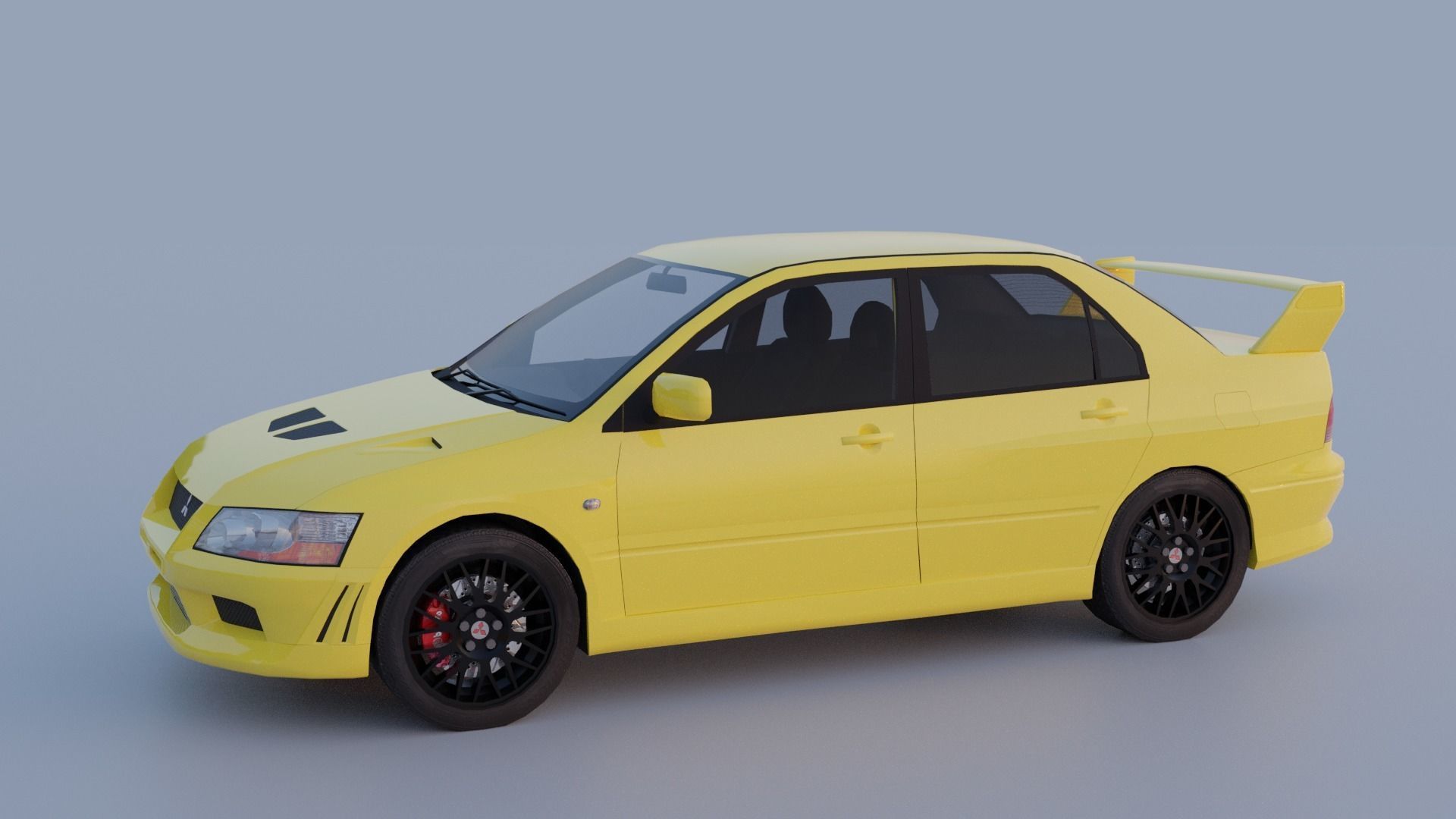 Mitsubishi Lancer Evolution 7 Low-poly 3D model_1