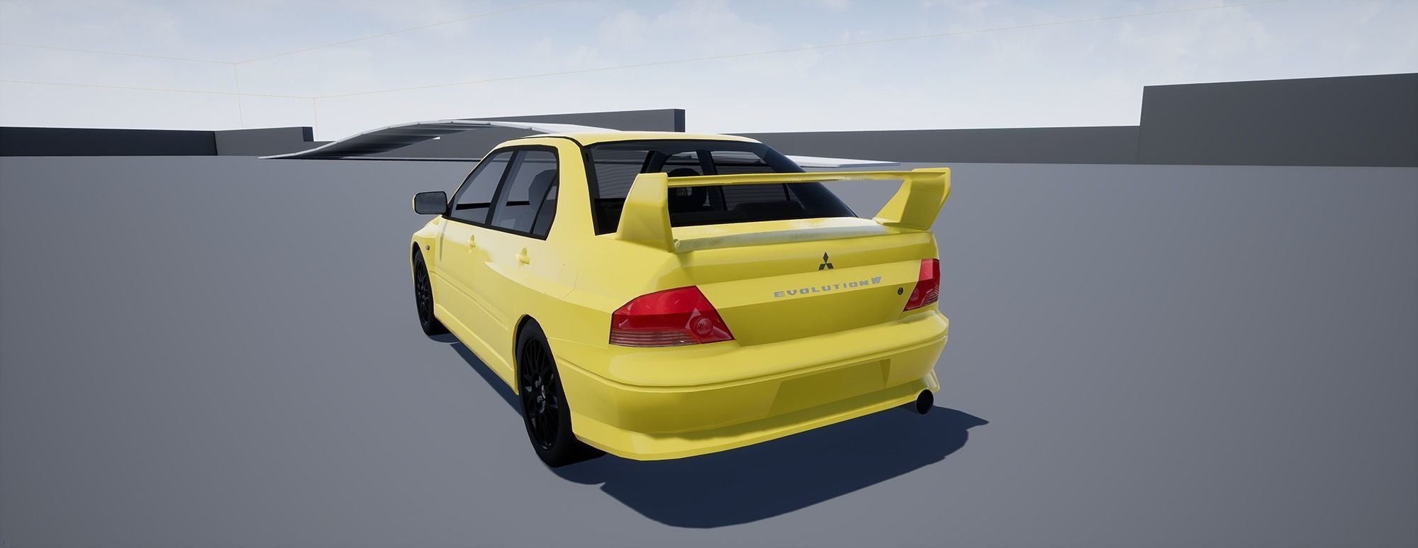 Mitsubishi Lancer Evolution 7 Low-poly 3D model_19