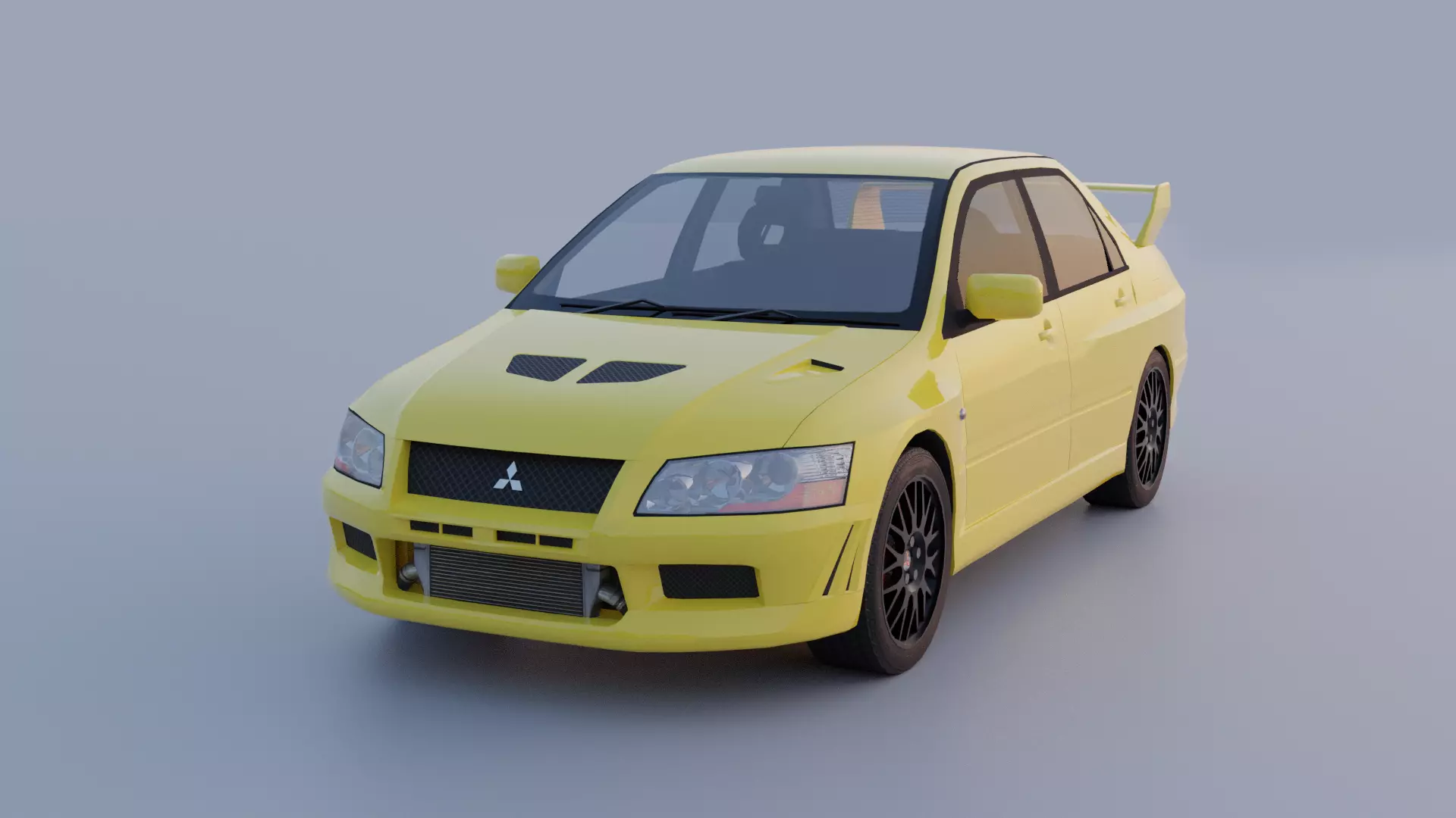 Mitsubishi Lancer Evolution 7 Low-poly 3D model_0