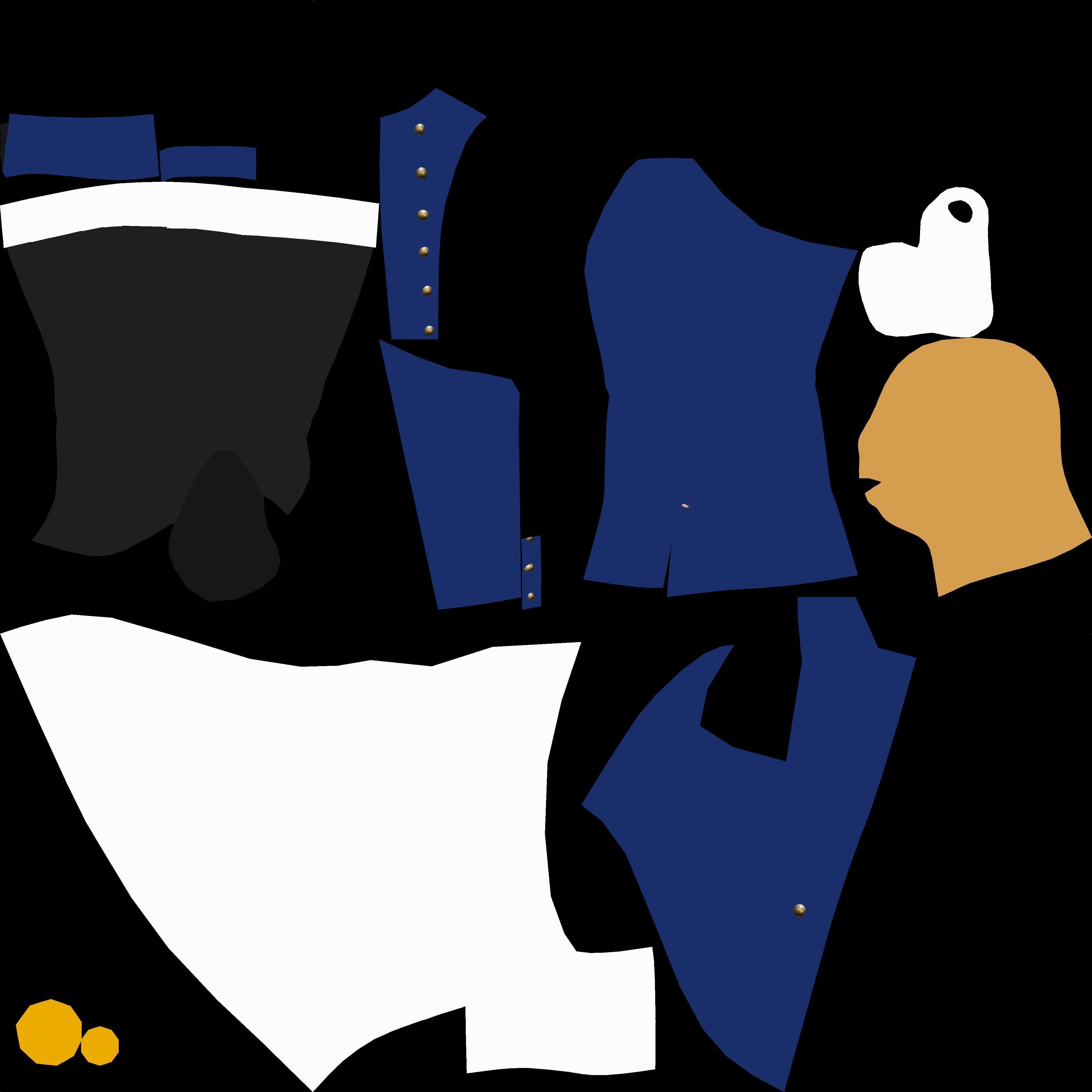 Westphalian soldier and officer  Napoleonic wars Free low-poly 3D model_26