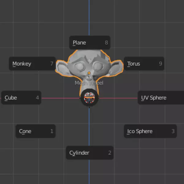 Mesh-Wheel-For-Blender monkey head Free 3D model