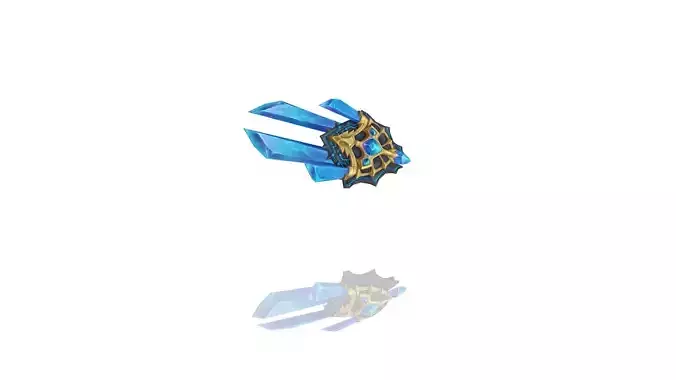 Crystal Battle-Gloves Low-poly 3D model
