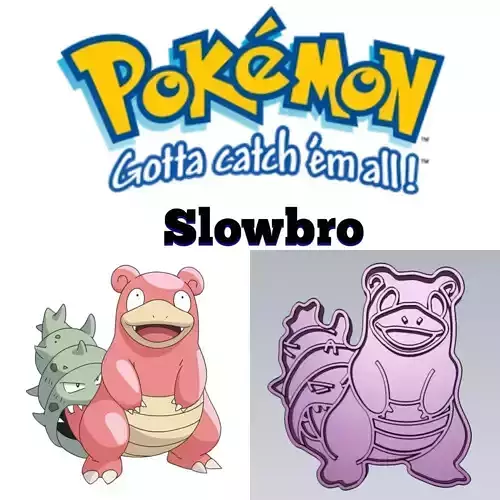 Amazing Pokemon Slowbro Cookie Cutter Stamp Cake Decorating 