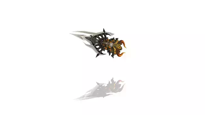 Demon Battle-Gloves Low-poly 3D model