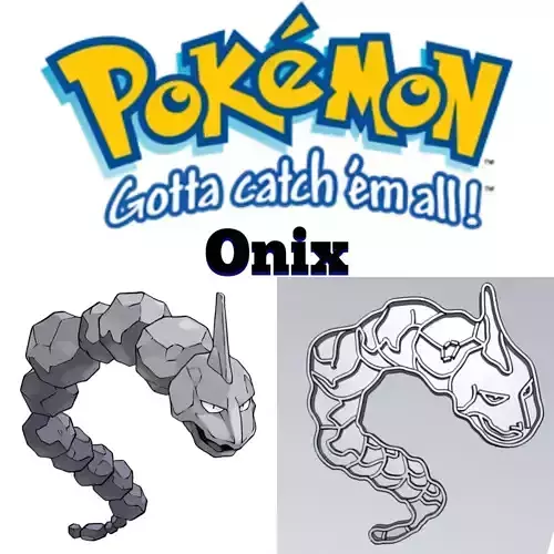 Amazing Pokemon Onix Cookie Cutter Stamp Cake Decorating 