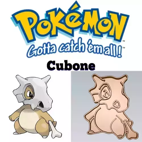 Amazing Pokemon Cubone Cookie Cutter Stamp Cake Decorating 