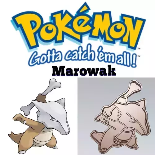 Amazing Pokemon Marowak Cookie Cutter Stamp Cake Decorating 