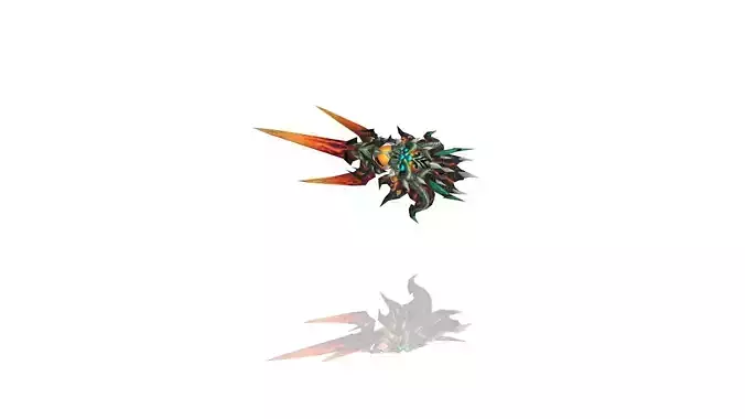 Dragon Claws Battle-Gloves Low-poly 3D model