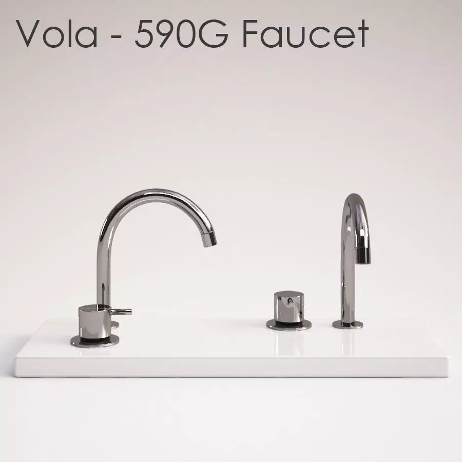 faucet arched Free low-poly 3D model_0