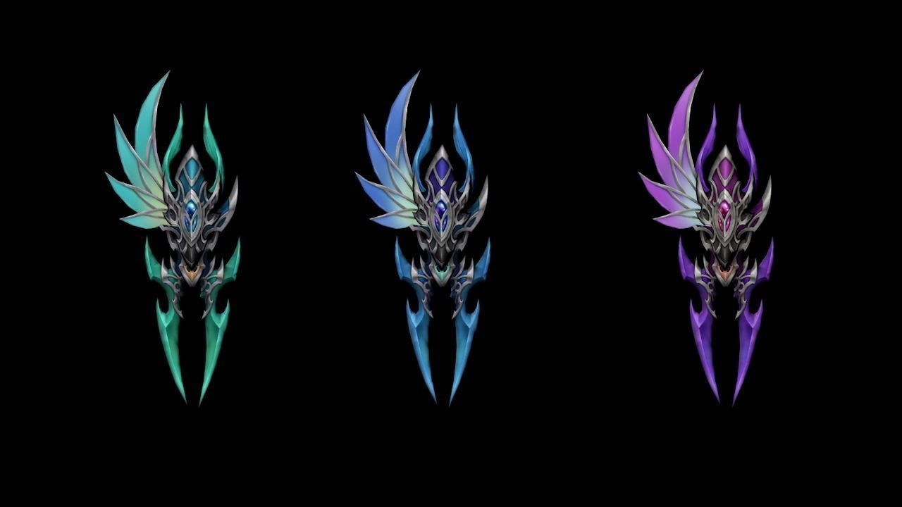 Elven Battle-Gloves Low-poly 3D model_1