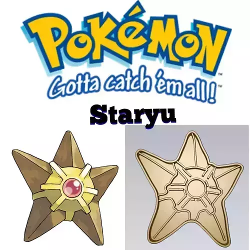 Amazing Pokemon Staryu Cookie Cutter Stamp Cake Decorating 3D model