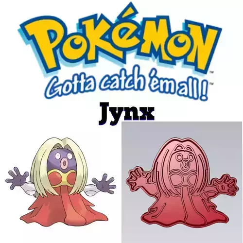 Amazing Pokemon Jynx Cookie Cutter Stamp Cake Decorating  3D model