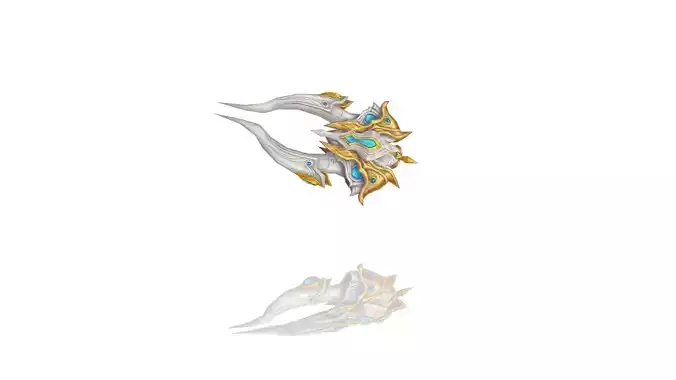 Royal Battle-Gloves Low-poly 3D model