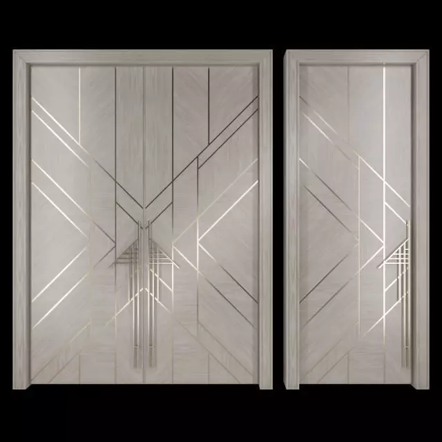 Modern Door  Free 3D model_0
