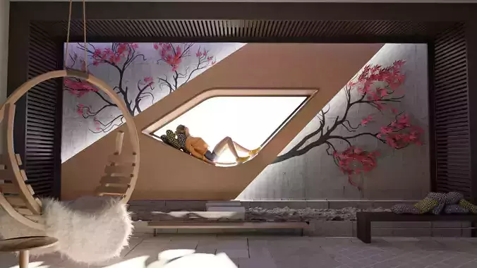 Complete Interior Scene - Chill Room - Lounge