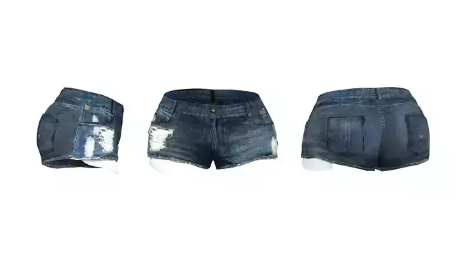 Ladies Denim Pocket Shorts