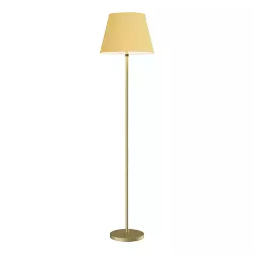 Floor lamp with textile shade