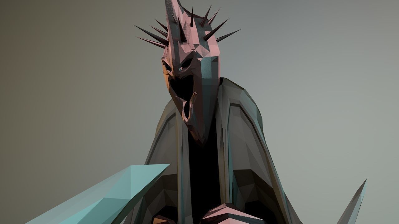 demon king Low-poly 3D model_2