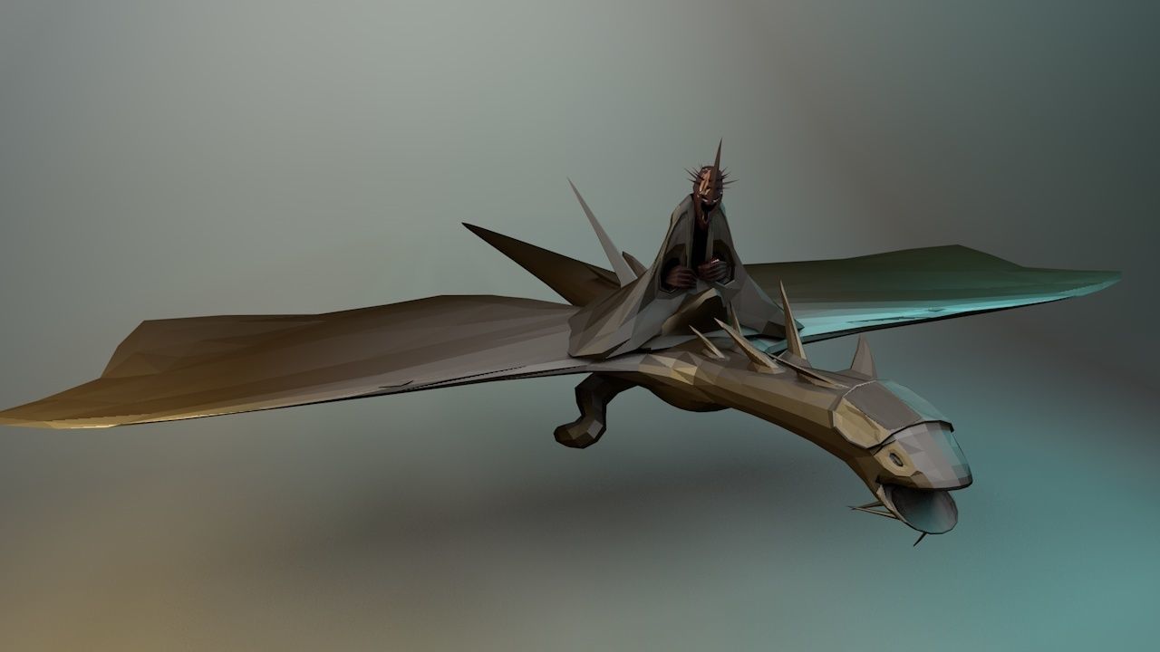 demon king Low-poly 3D model_3