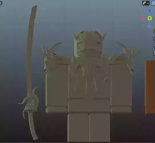 Roblox Reaper and Cthulhu assets Low-poly 3D model