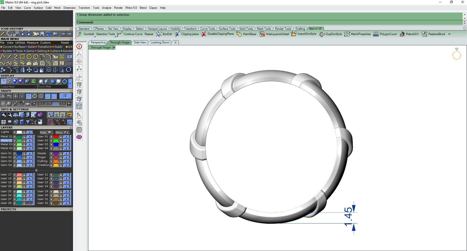Fashion ring Spiral 3D print model_7
