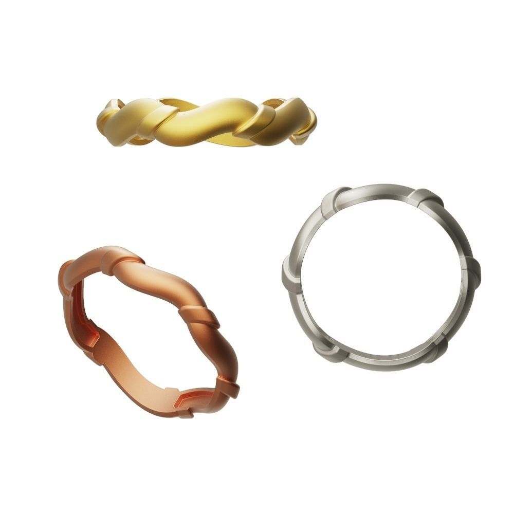 Fashion ring Spiral 3D print model_2