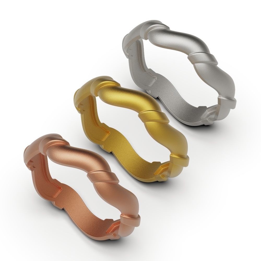 Fashion ring Spiral 3D print model_1