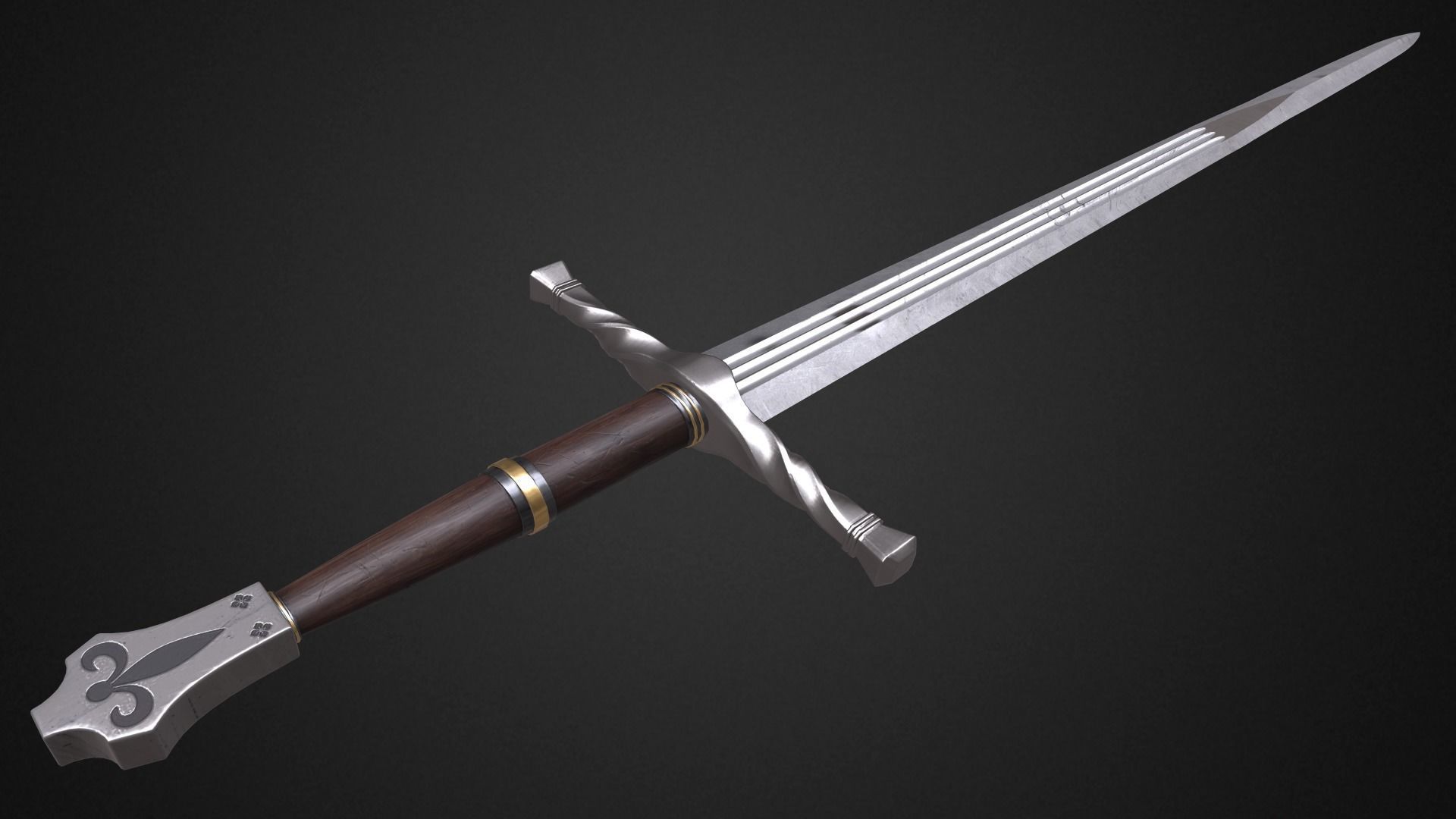 Medieval swords pack 3D Model Collection_14