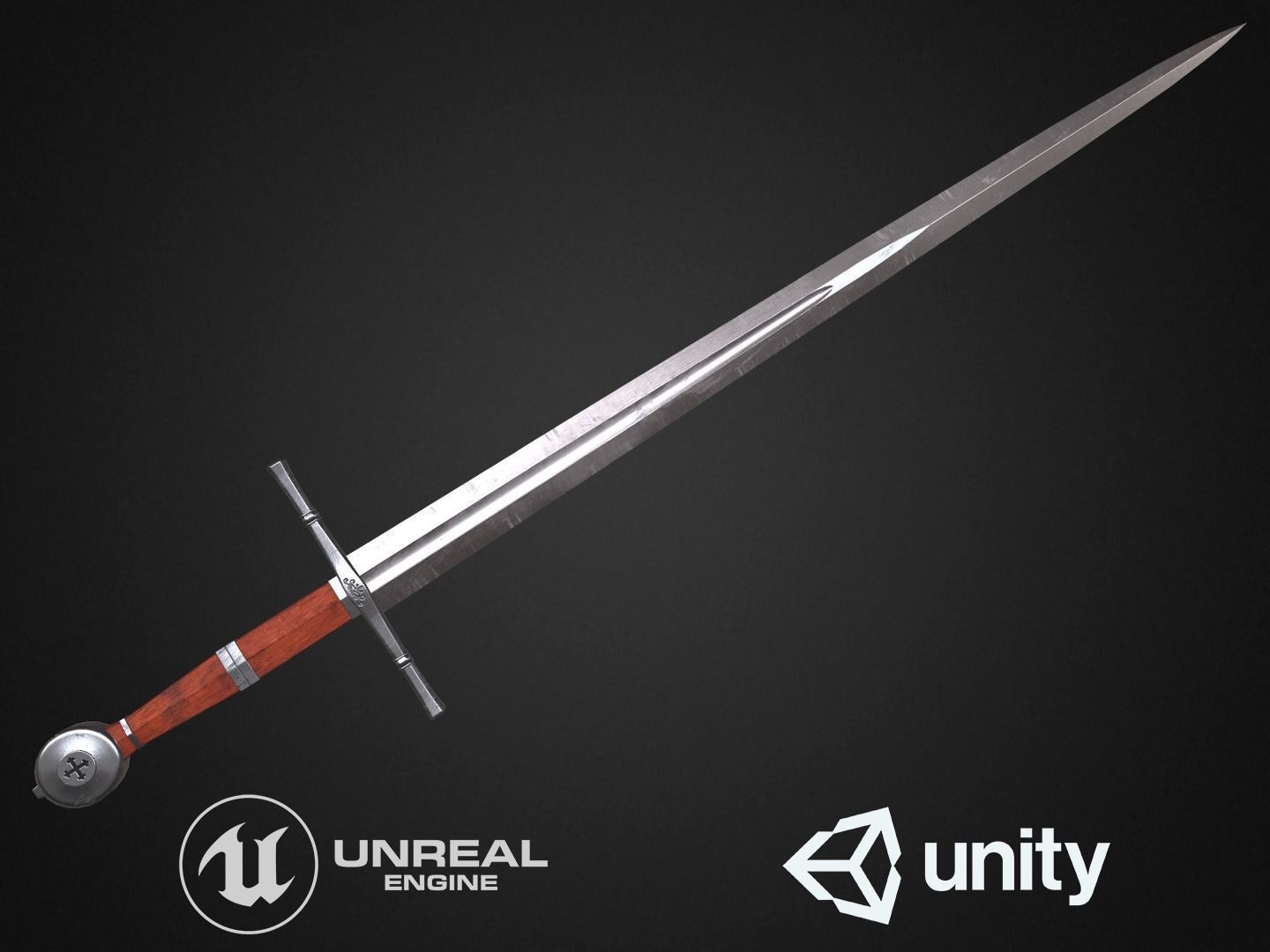 Medieval swords pack 3D Model Collection_4