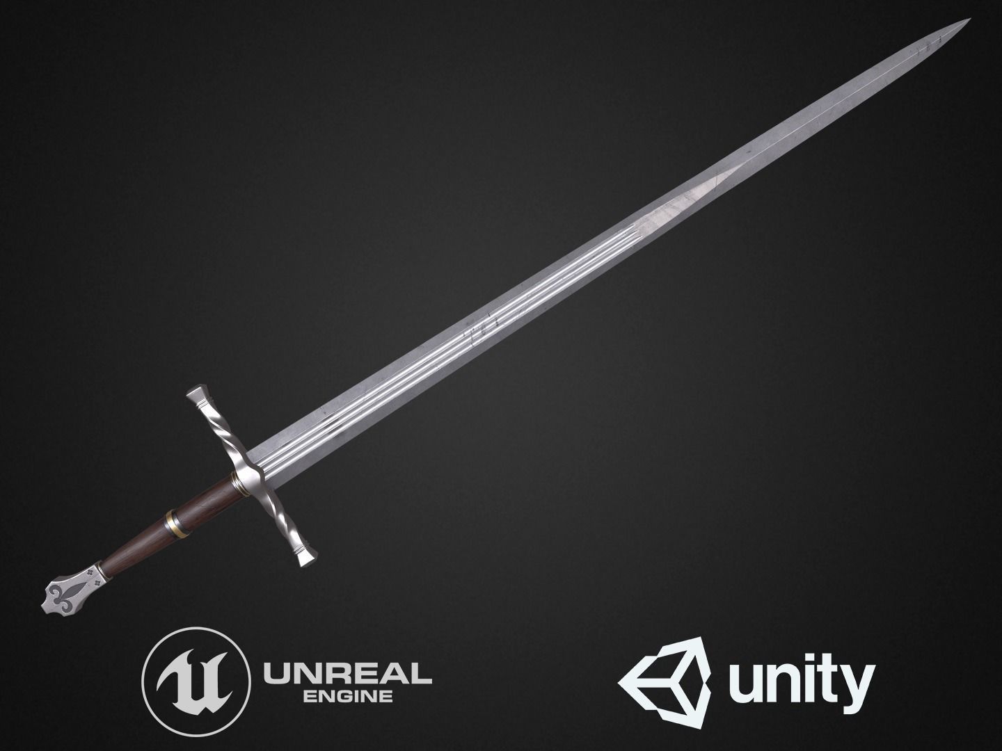 Medieval swords pack 3D Model Collection_3
