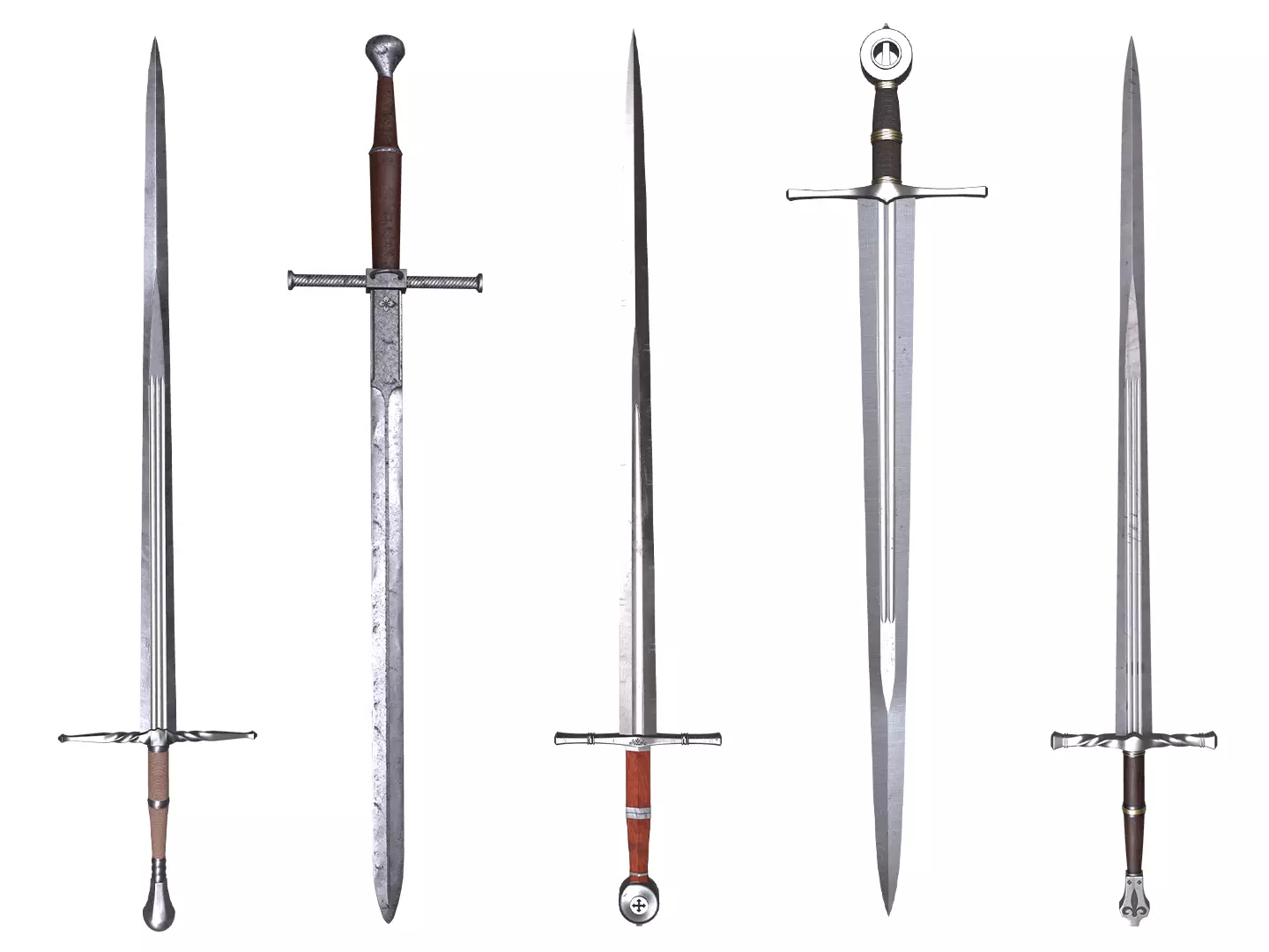 Medieval swords pack 3D Model Collection_0