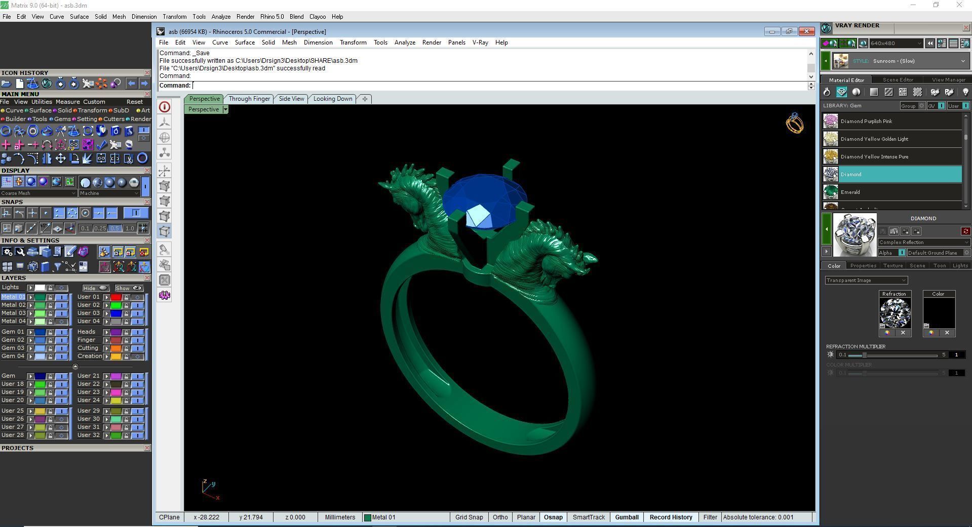 Horse ring 3D print model_8