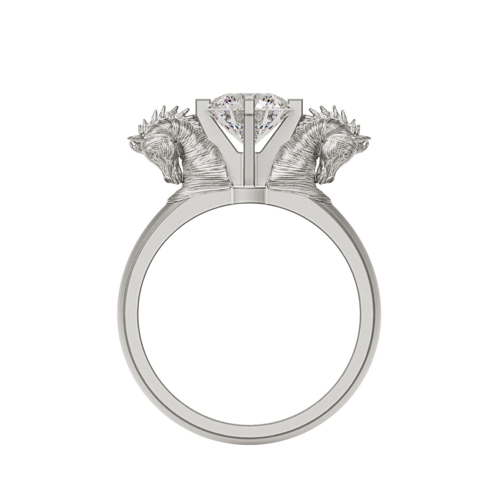 Horse ring 3D print model_1