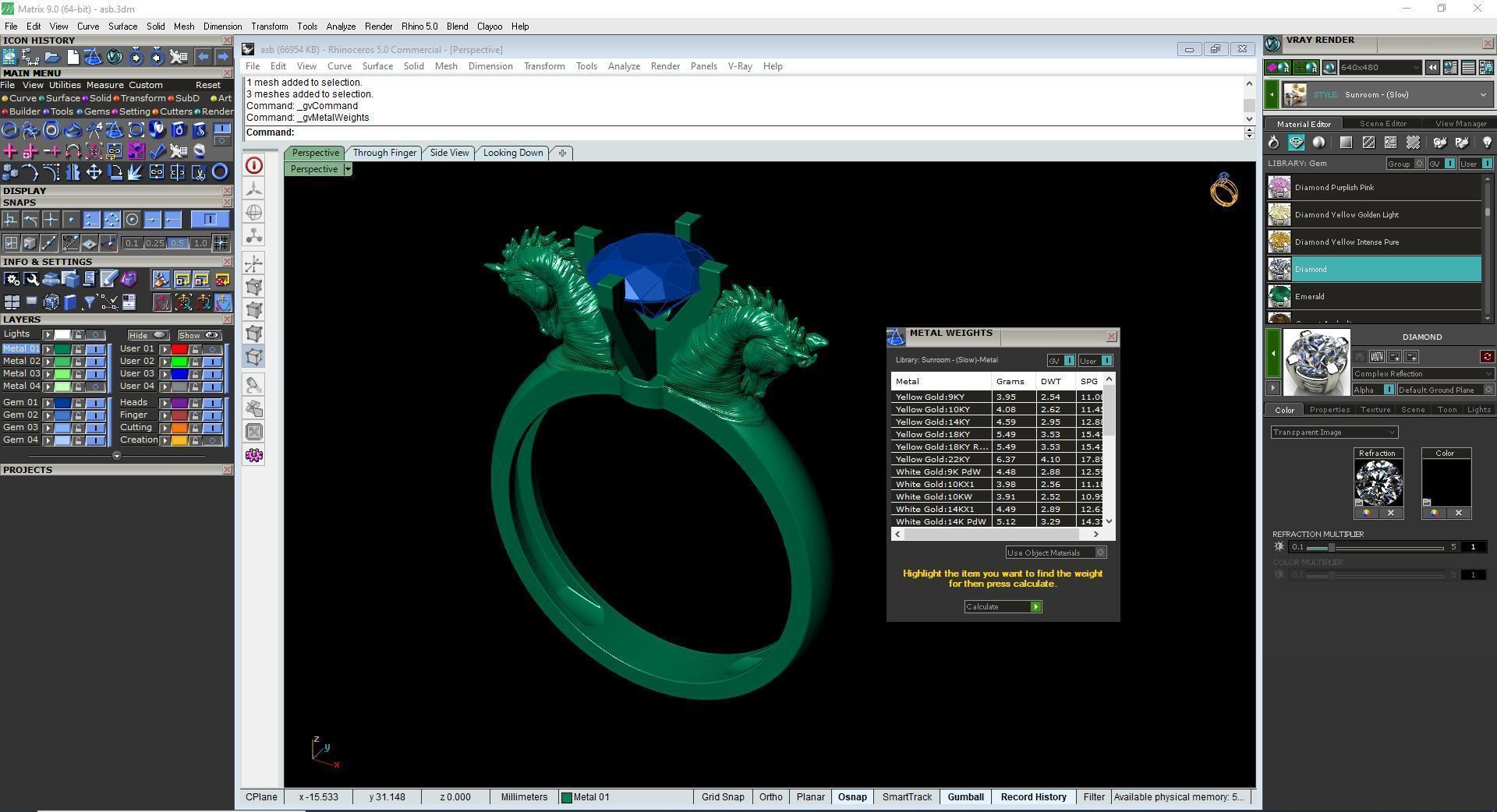 Horse ring 3D print model_15