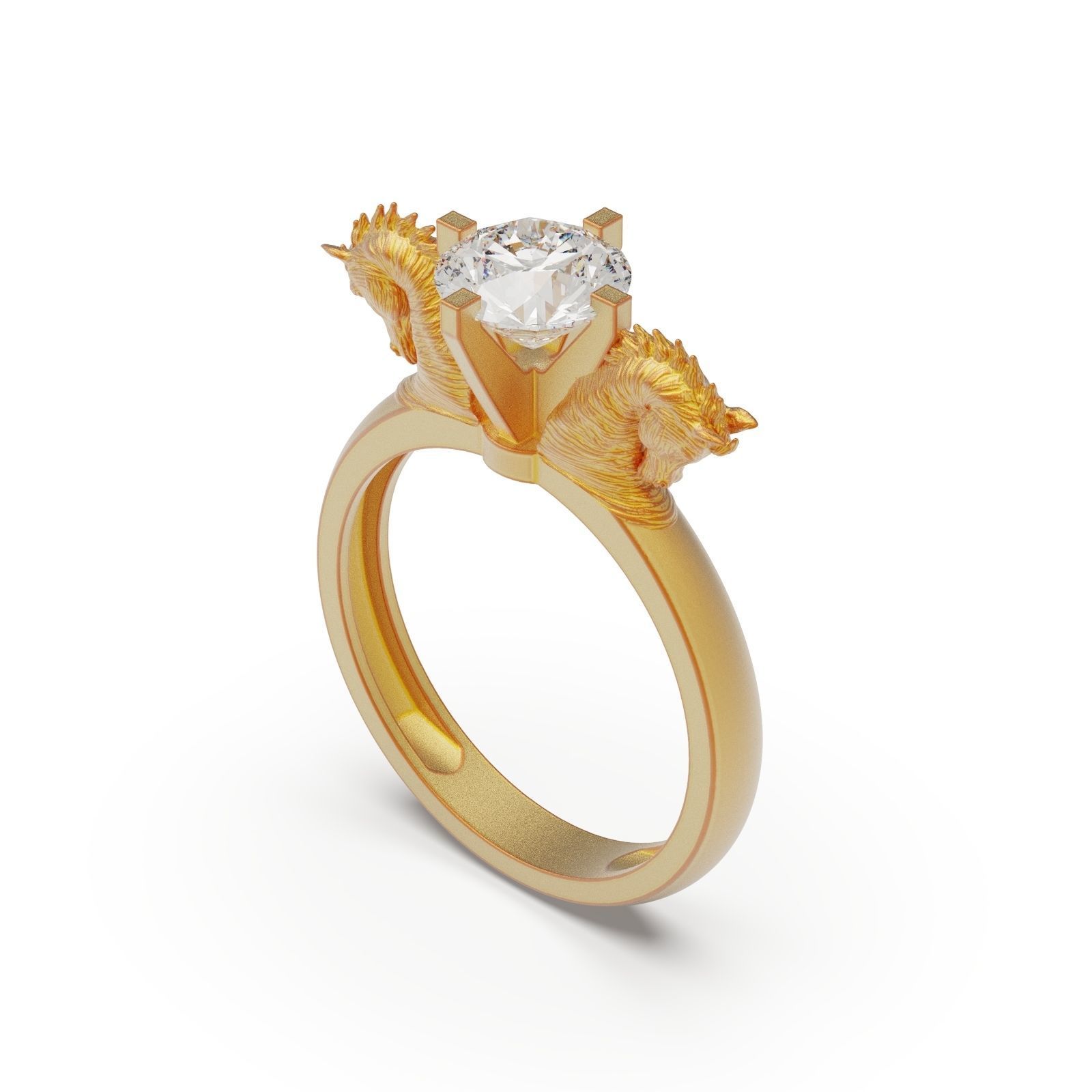 Horse ring 3D print model_2