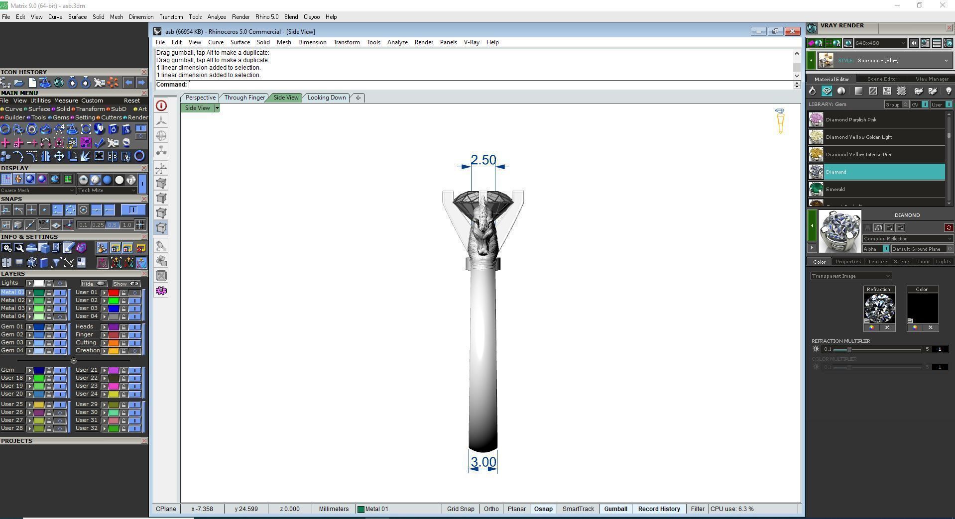 Horse ring 3D print model_6