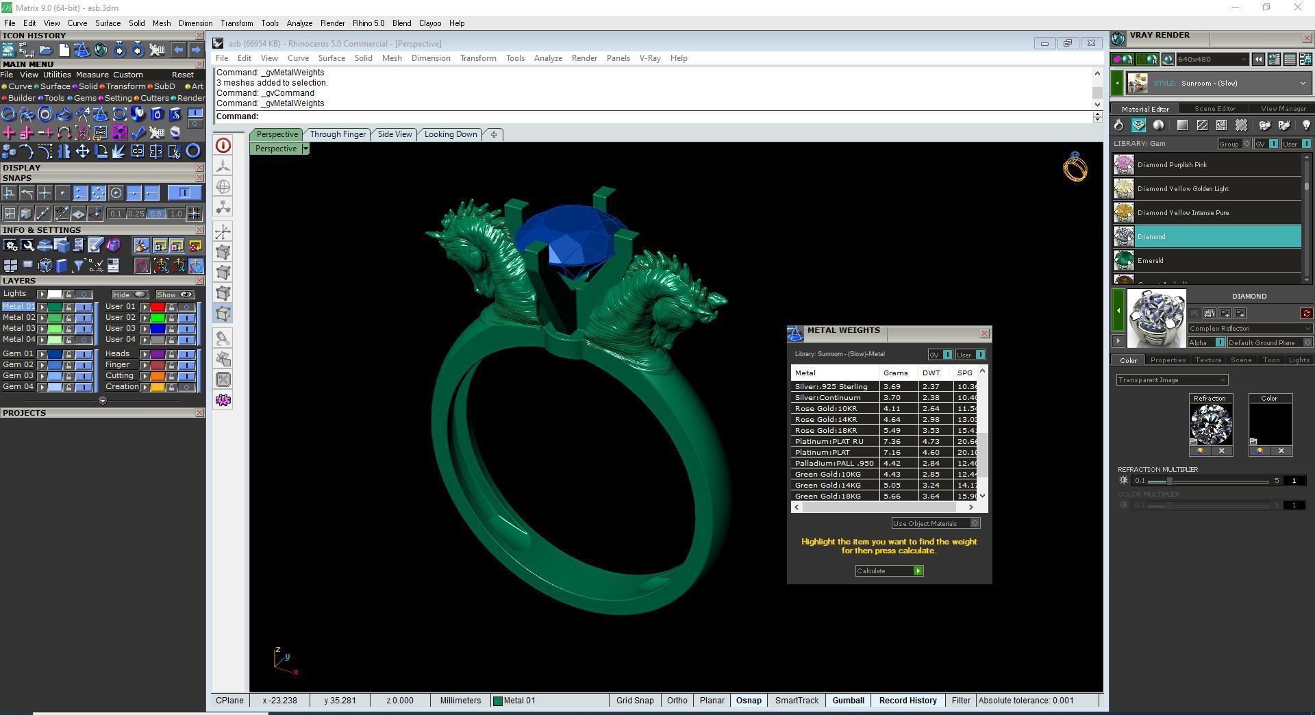 Horse ring 3D print model_14